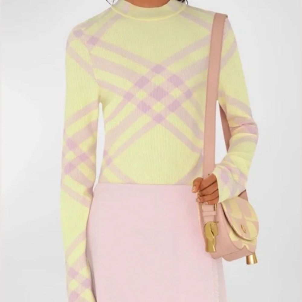 NEW! Sz XXL AUTHENTIC 2024 Burberry Sherbet Check WoolBlend
